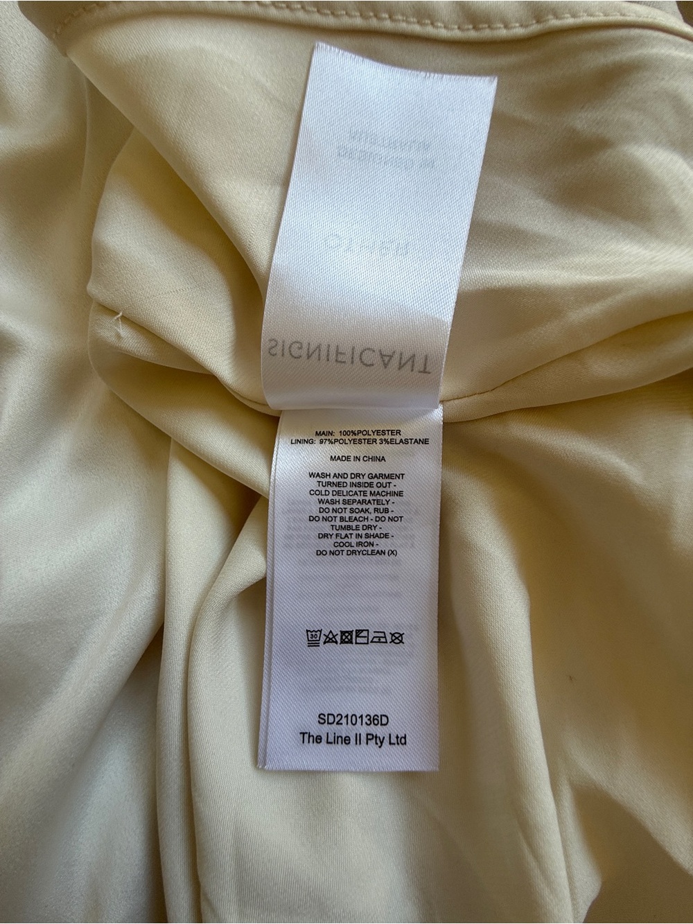 Significant Other Minimalist Cream Textured Twist-Front Maxi Dress Slit Sz 2 - Picture 10 of 16